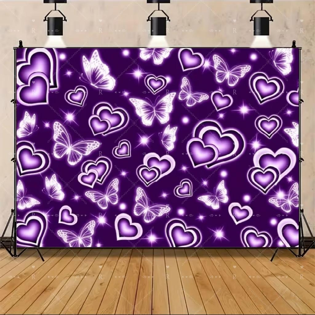 Red Pink Heart Balloon Background Multi Functional Love Banner Birthday Festival Wedding Couple Portrait Photography Backdrop