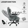 Massage Office Chair, USB Interface, Swivel Casters, Dark Grey