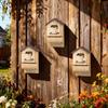 Set of 3 Fir Wood Bat Houses, 21.5x11.5x34 Cm, Natural Wood