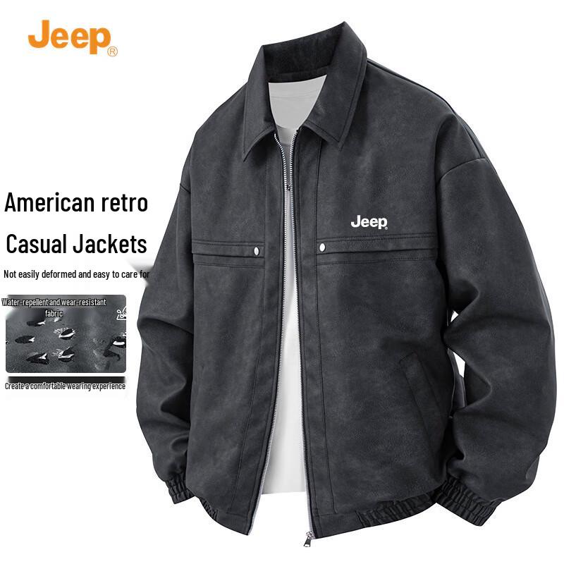 JEEP Men's Faux Leather Jacket