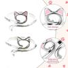 6x Cats Ear Crochet Rings Crochet Tension Rings Crochet Loop Rings Adjustable Crochet Rings Gift for Craft Lovers