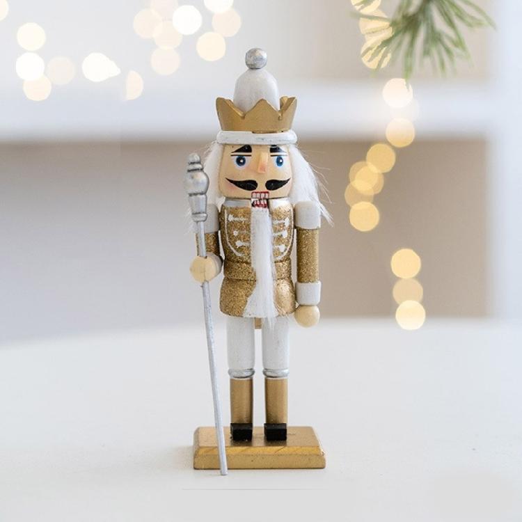 Artisanal Wood Nutcrackers Puppet 16cm Traditional Christmas Centerpieces Decorative King Soldier Figure Toy Ornament