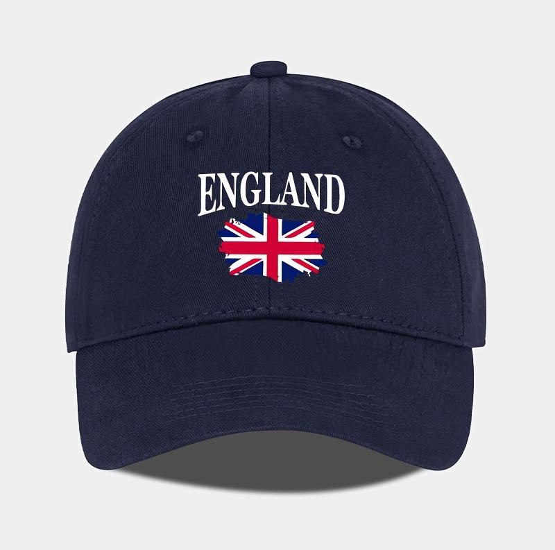 England Kappe Leicht Einstellbar Baseballkappe ENGLAND Aufdruck mit Union Jack Design Weiches Oberteil für Outdoor Schirmmütze