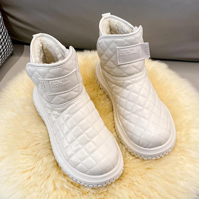 Winter Women Fur Warm Shoes New Brand Short Plush Ankle Snow Boots Flats Platform Casual Ladies Shoes Botas