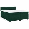 Exclusive House - Slatted Bed Base and Mattress Dark Green 200x200cm Velvet