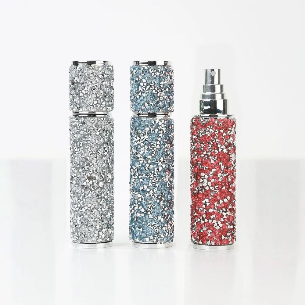 Portable Empty Atomizer Rhinestones Cosmetic Container Practical 10ml Perfume Bottle  Travel