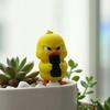 Funny Expression Decor 3D Printed Yellow Duck Figurine, Statue with Vivid Expressions, Modern Home Accent Cute Miniature Desktop Ornaments for Office