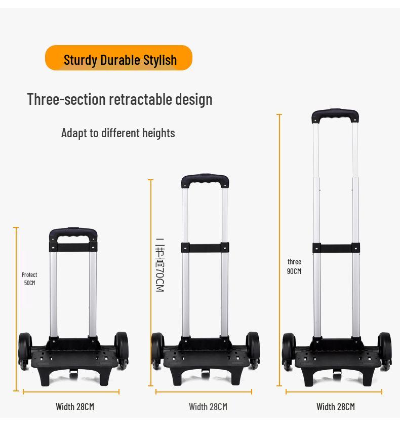 Elementary School Backpack Trolley Accessories: Frame & Wheels