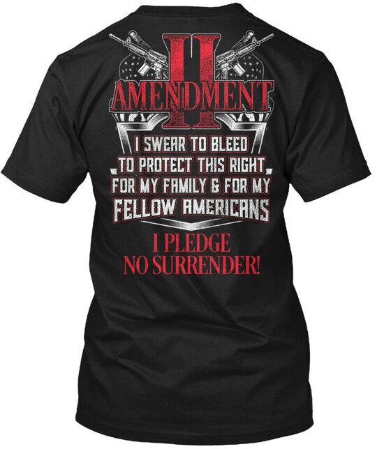 

2nd Amendment I Pledge No Surrendermp Reloaded T-Shirt Made in USA Size S to 5XL XL
