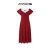 JOY SPEAKER 2025 Summer Elegant Square Neck Sleeveless A-line Midi Dress