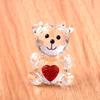Red and Transparent Crystal Baby Bear Figurine Collection Bear Pretty Glass Ornament  Home