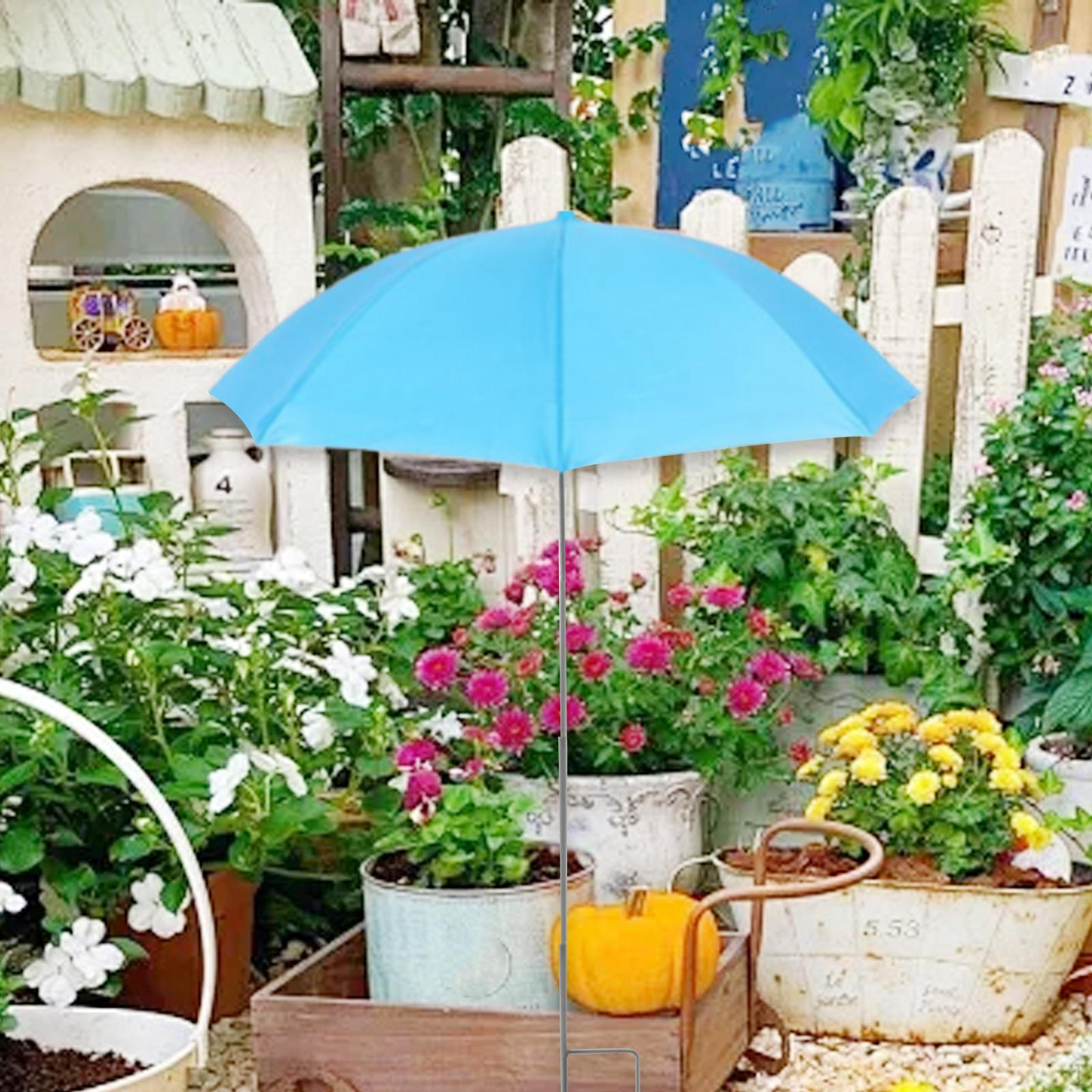 

Тент для уличных растений, Садовый зонт с прочной металлической опорой синий