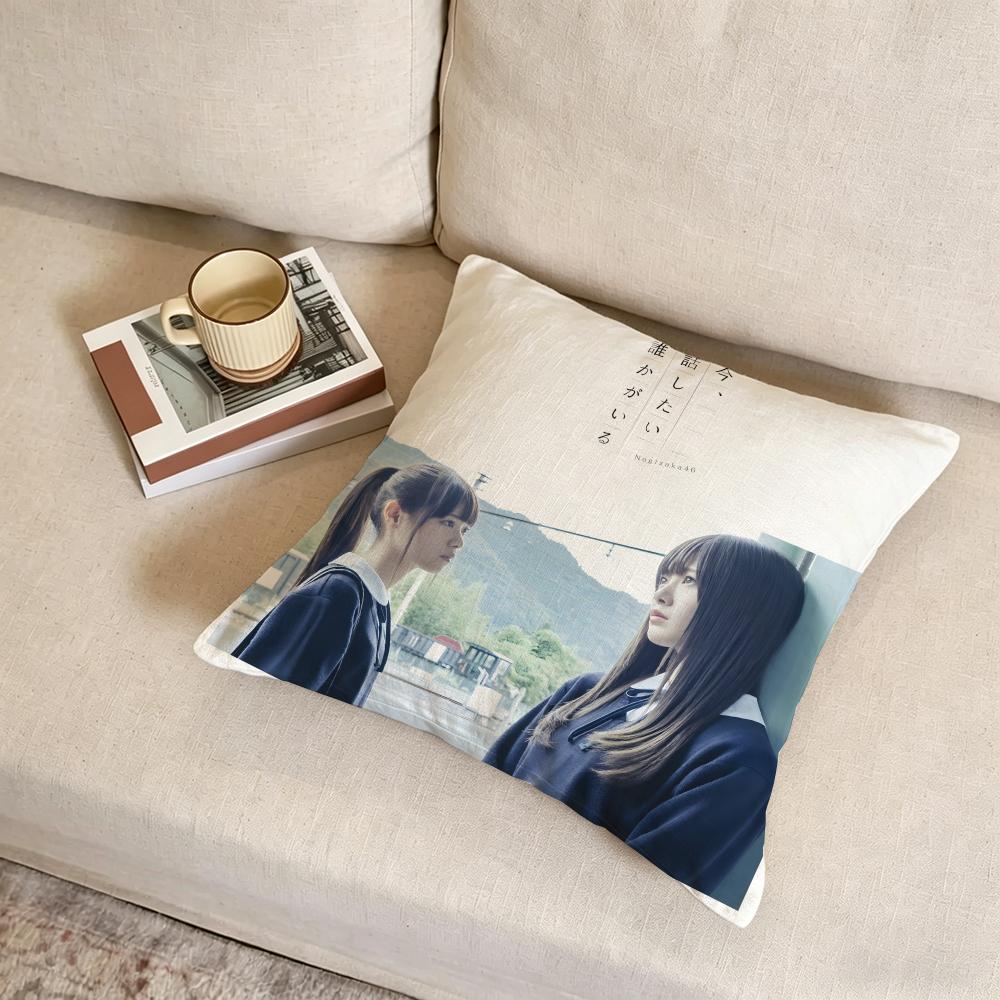 N-Nogizaka46 Cushion Cover Fabric Soft Furnishing,Pillowcase, Cushion Cover, Sofa Pillow, Home Decoration