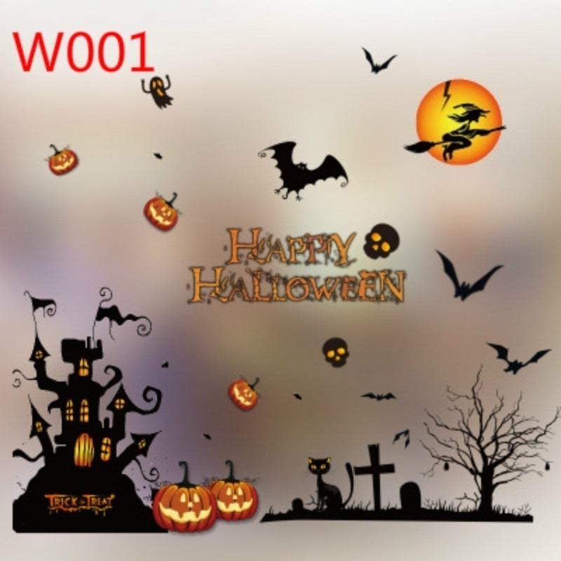 35*50CMFashion Halloween Wall Sticker Art Vinyl Decal Window Home Decor Mural Removable Funny 