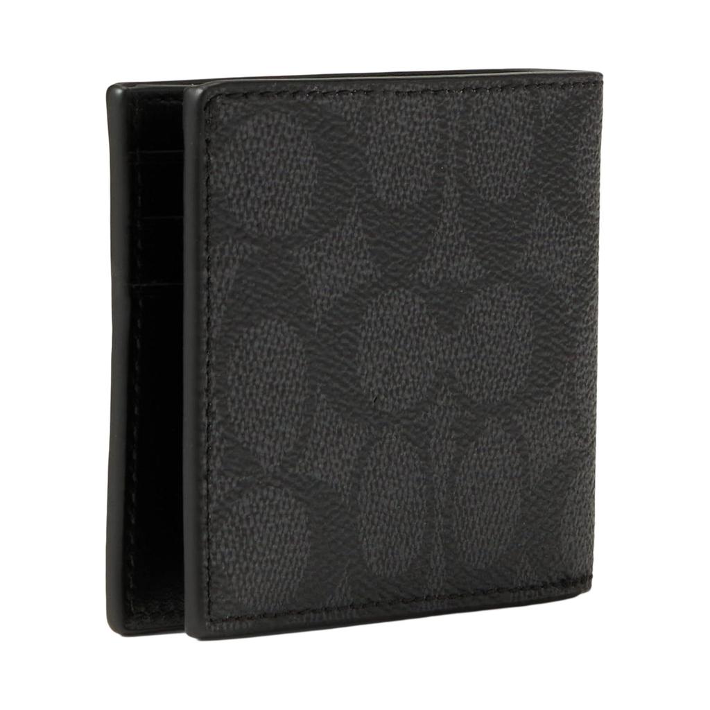 New COACH Boxed PVC Wallet Set And Wallet Mini Men's Black CE441-MI5