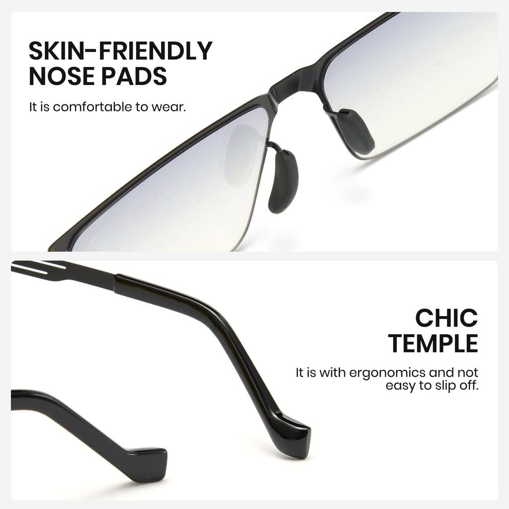 Sixaz Dimmable Blue Light For Stylish 1176 [Cyxus] Sunglasses, Cut, Men's, Women's, Day/Night/Fast Dimming/UV Protection, Fishing, Golf, Baseball,