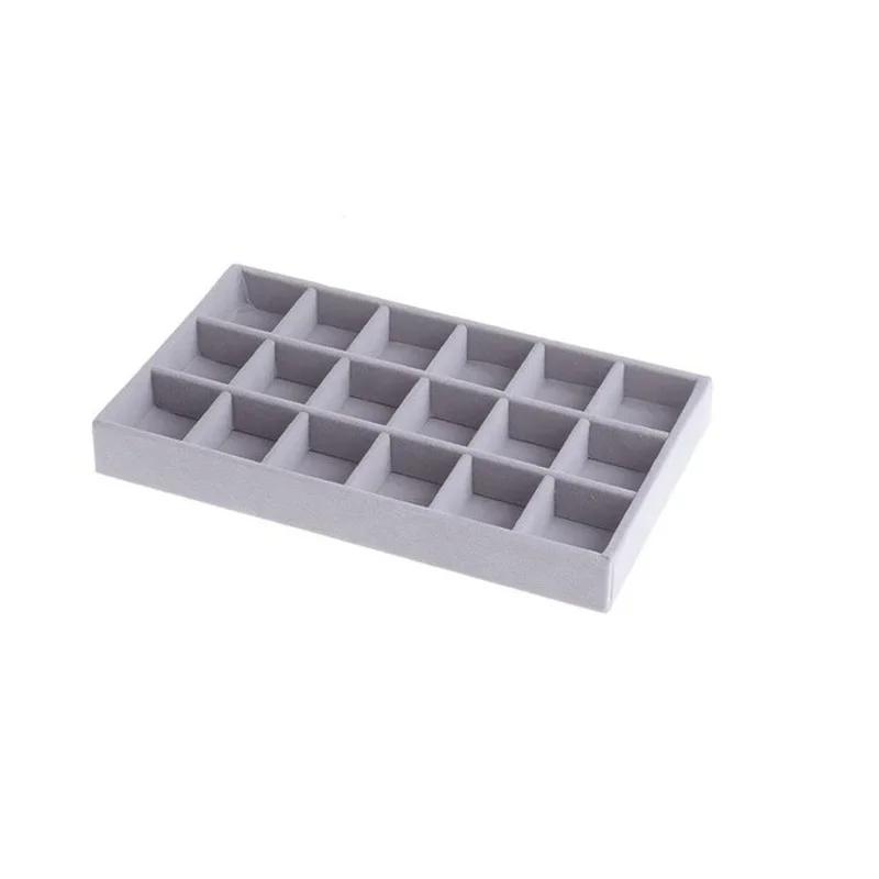 

Органайзер для украшений Поднос для хранения украшений Подставка-дисплей Коробка для хранения колец, браслетов, ожерелий Органайзер-витрина с выдвижными лотками D