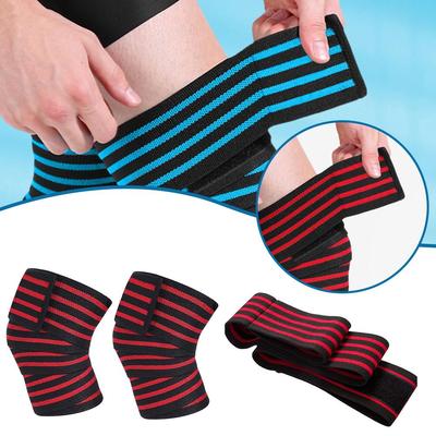 1PCS 170*8cm Fitness Pressurized Straps Gym Weight Compression Leg Bandages Knee Wraps Training Lifting Elastic