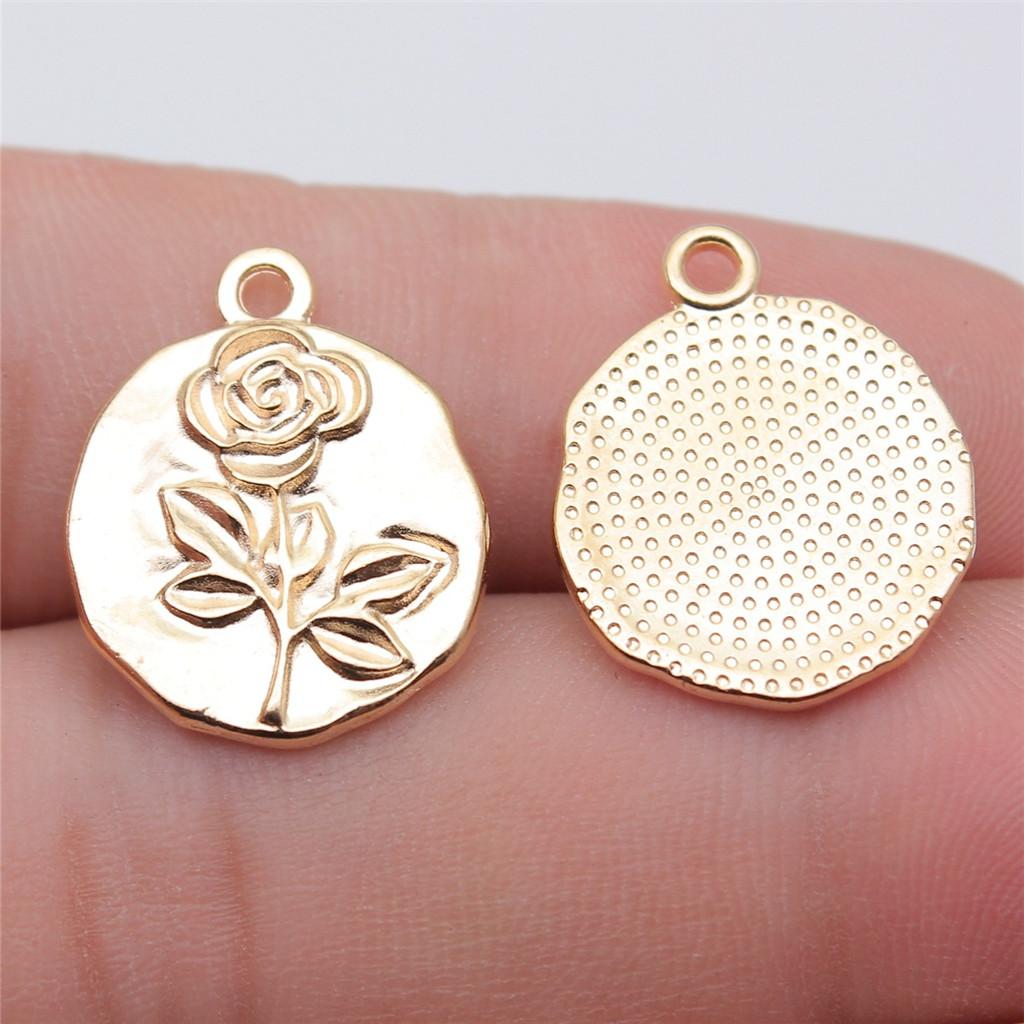 Charms Rose Lotus Pendants Wedding Jewelry Findings QC107