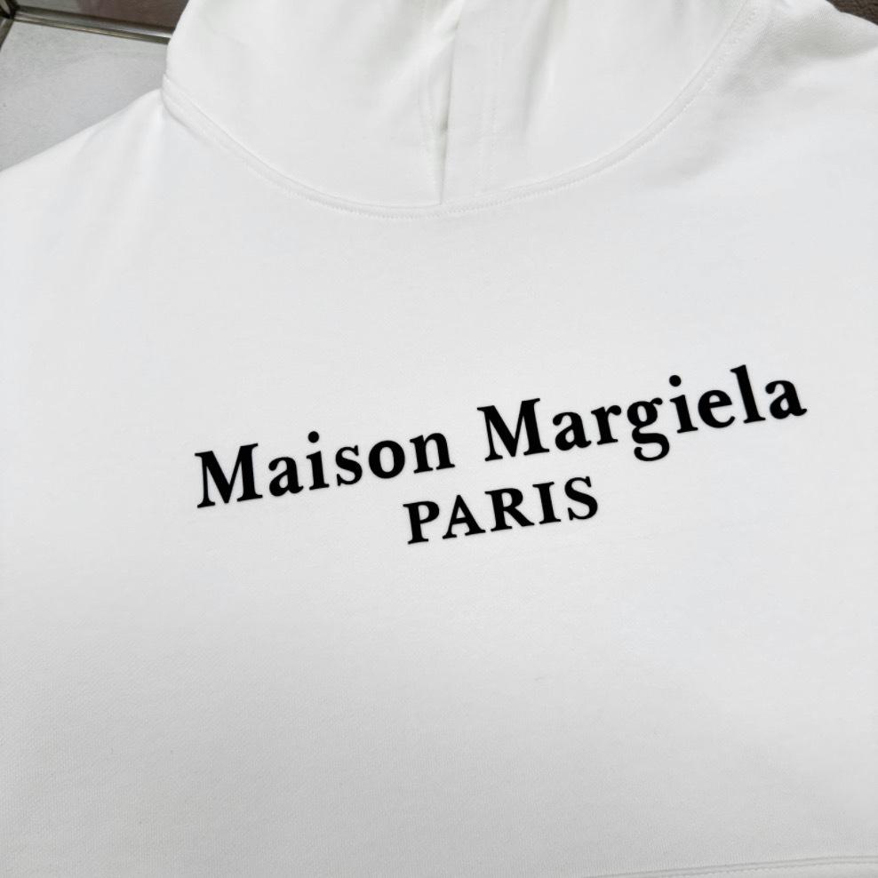 Autumn/Winter Cotton Terry Casual Hooded Sweatshirt - MM6 Minimalist Hoodie