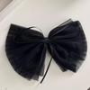 2025 Spring/Summer High-End Jasmine White Gauze Bow Hair Clip for Women