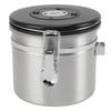 Airtight Coffee Canister 1.2L 304 Stainless Steel Coffee Bean Storage Container with Steel Spoon for Tea Flour Cereal