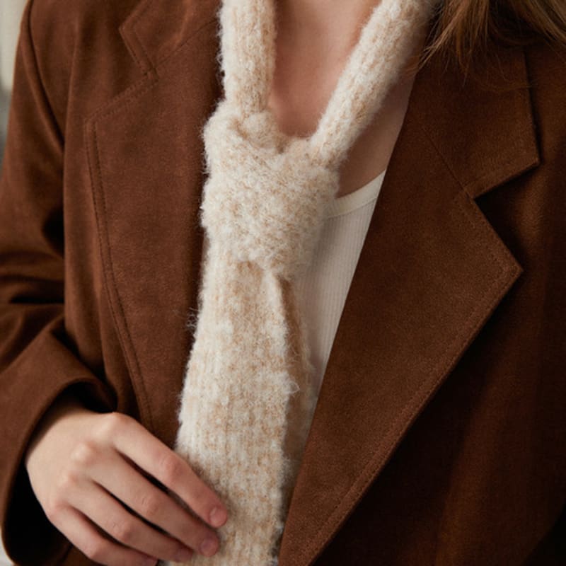 TATIANA Melange Slim Fur Muffler MF8112 3 Colors