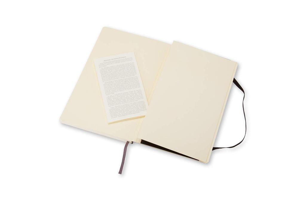Moleskine Classic Notebook, Soft Cover, Plain, Large Size (13cm x 21cm), Black, QP618