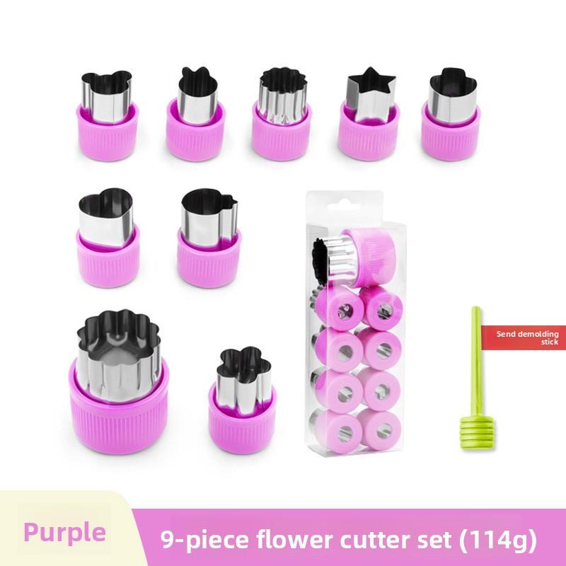 Household Kitchen Mold Set Baby Complementary Food Butterfly Noodle Mold Fruit and Vegetable Cutting Mold Stainless Steel Biscuit Embossing Mold