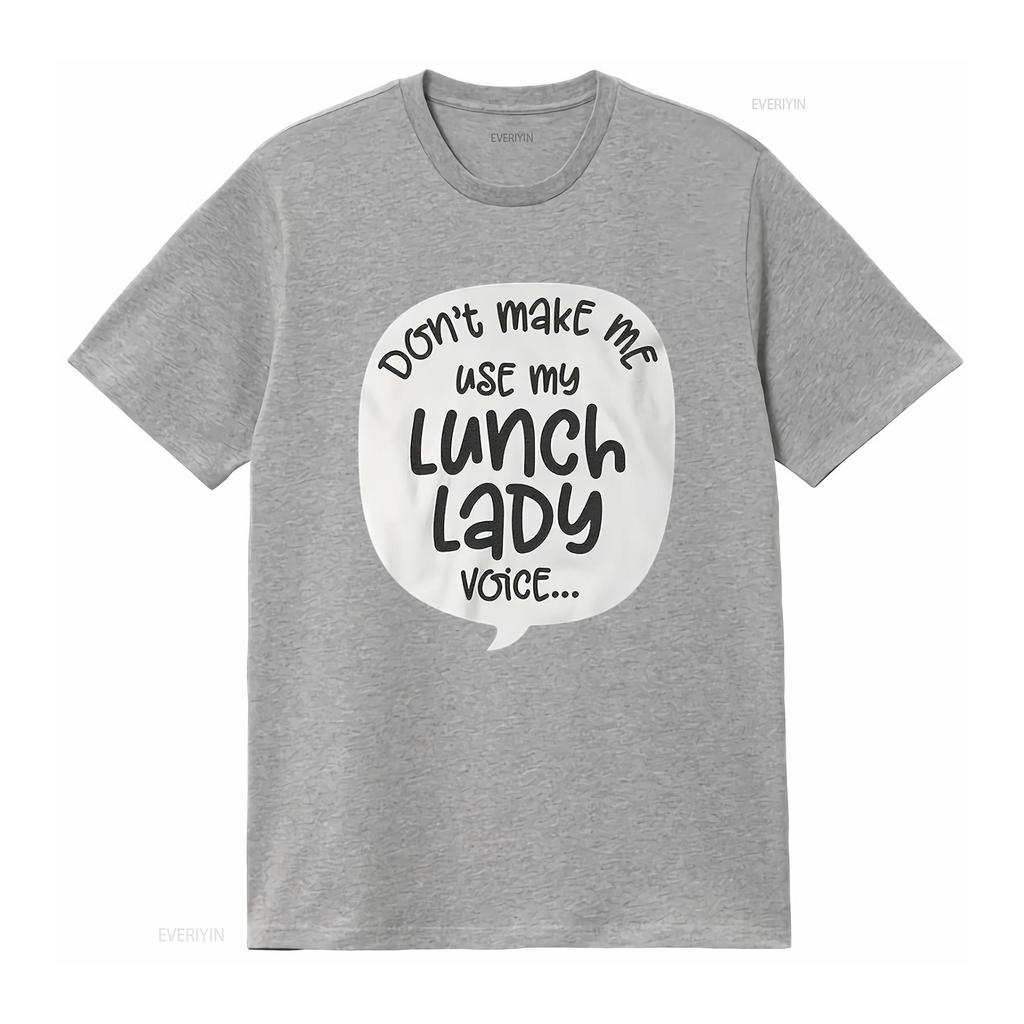Womens Don T Make Me Use My Lunch Lady Voice Funny School Cafeteria Shirt For Men Black 2XL vintage Washed Stretched Stylish