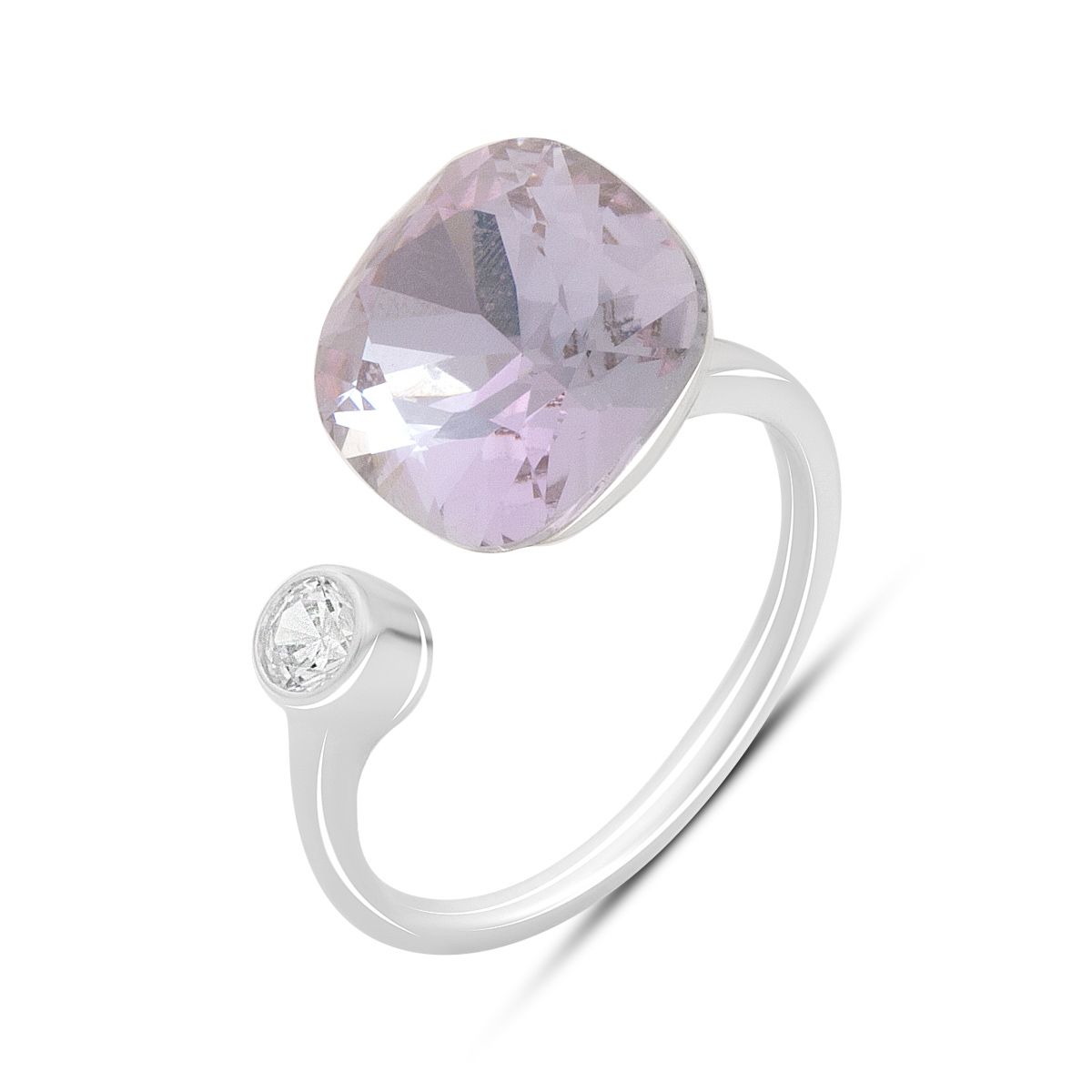 

Silver ring with cubic zirkonia, product weight 4.75 g (60002383) 20 білий