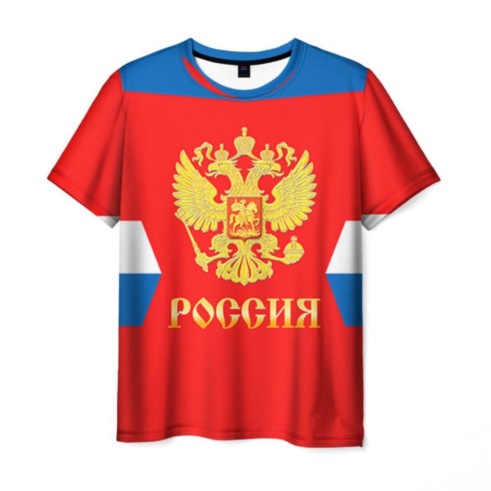 New Russian Coat Of Arms Men's 3D Print T-Shirts Fashion USSR Soviet Union Pattern Short Sleeve T shirt Street CCCP Top Clothing