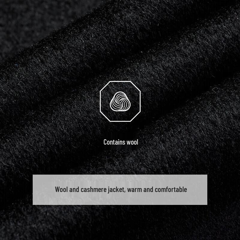 JOEONE Men's Wool Blend Lapel Business Jacket