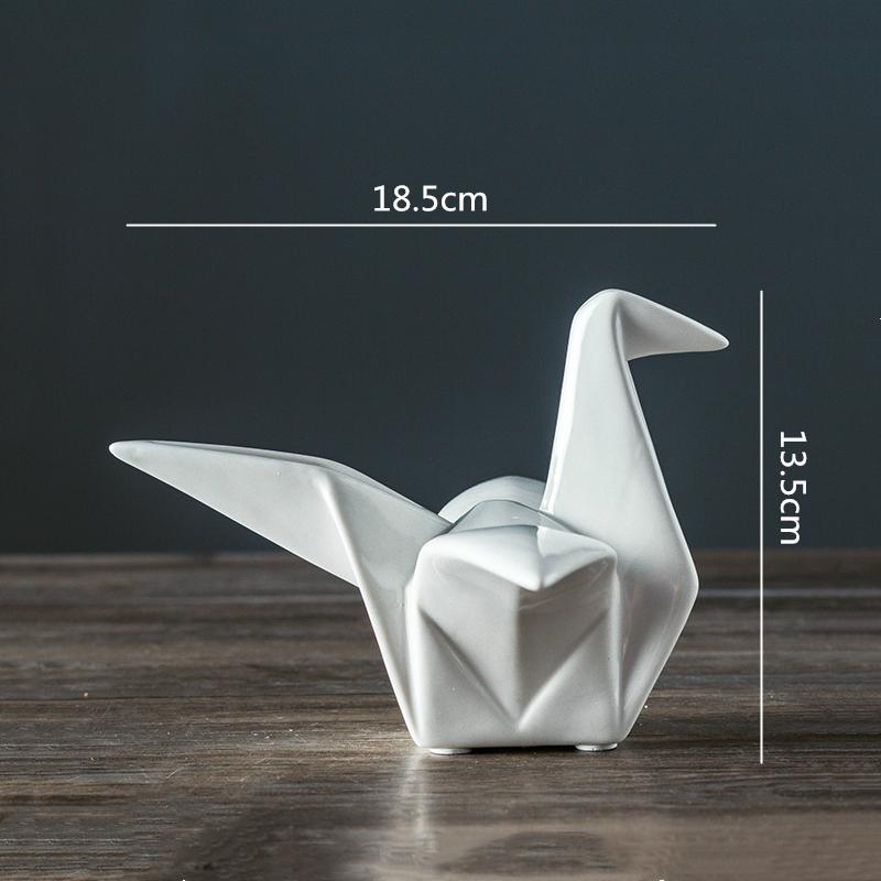 Modern Home Ceramics Thousand Paper Cranes Origami Abstract Handicraft Furnishings Children's Room Decoration Accessories