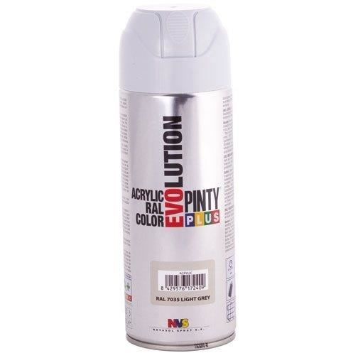 Pinty plus évolution acrylique mat - NOVASOL - Bombe de 400ml - Gris clair RAL7035