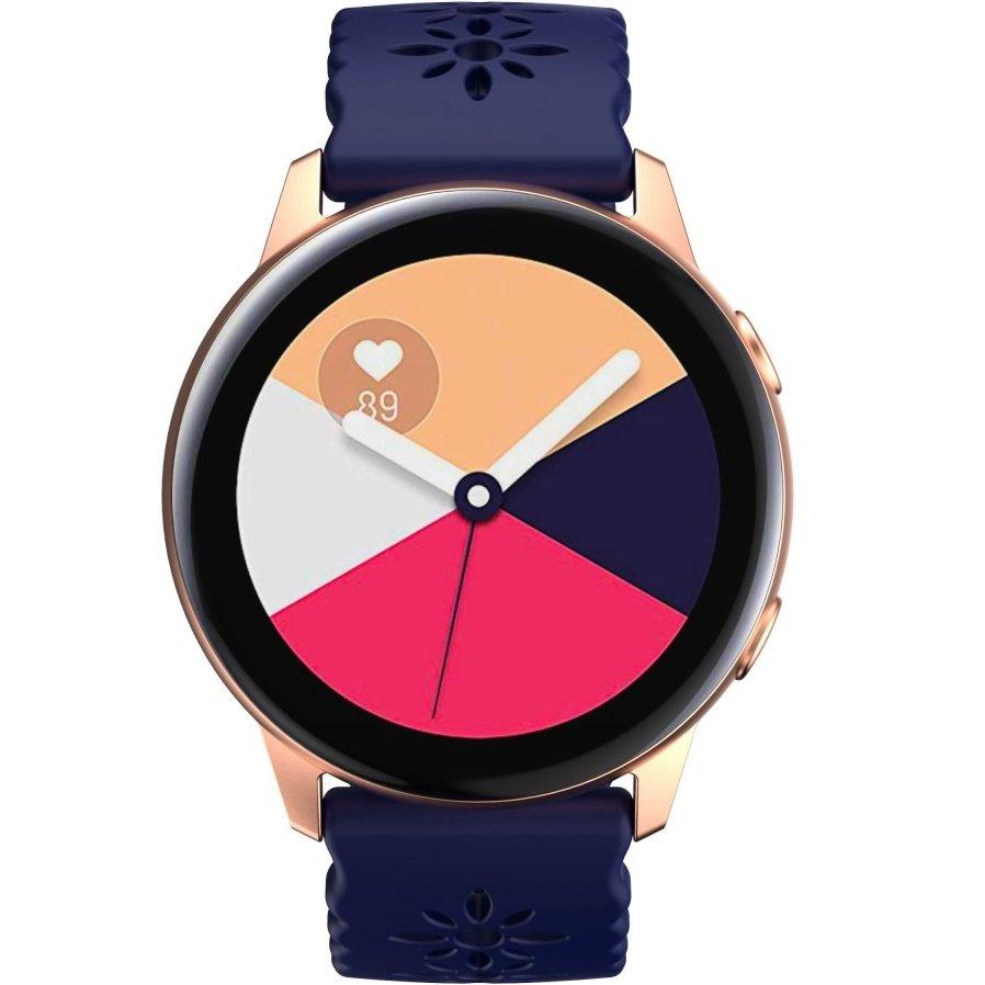 Universal Silicone Strap 20mm Soft Hollowed-out, Navy Blue