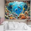 Cherry Butterfly Dolphin Ocean Tapestry Bohemian Scenic Nature Wall Hanging for Bedroom Living Room Home Wall Decor