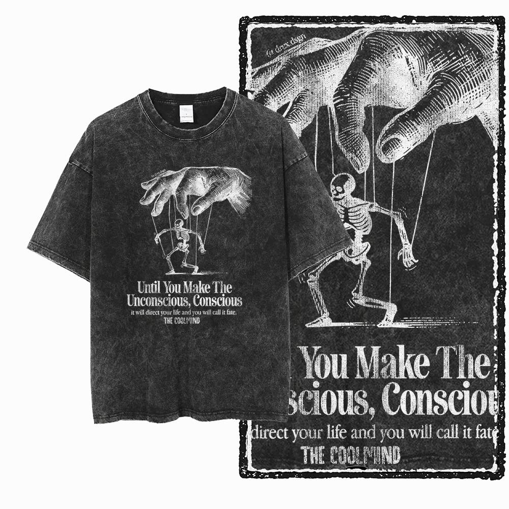 G Acid Washed Black Cotton Cool Graphic Unisex Tshirt Streetwear Big Size Vintage Oneck Unisexs Tee Tshirt