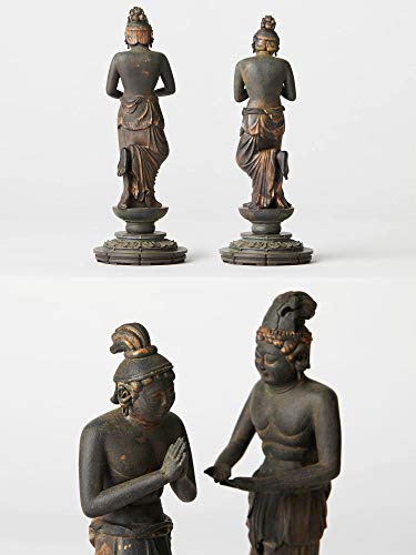 ISUM TanaCOCORO [Palm] Kannon Bodhisattva & Seishi Bodhisattva (Set of 2) - Buddhist Statues, National Treasures, ISUM (Kannon Bodhisattva & Seishi Bo