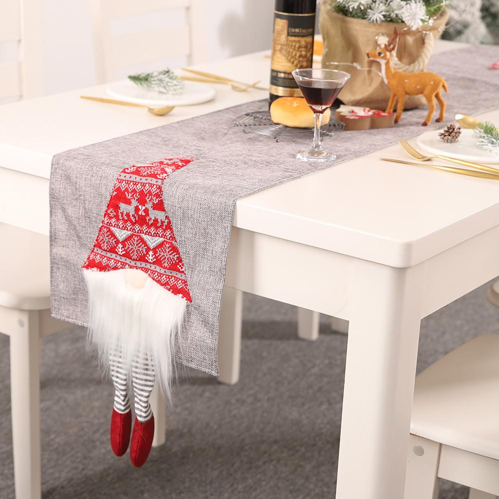 Festive Christmas Table Runner With Rudolph Design For Holiday Dining Decor