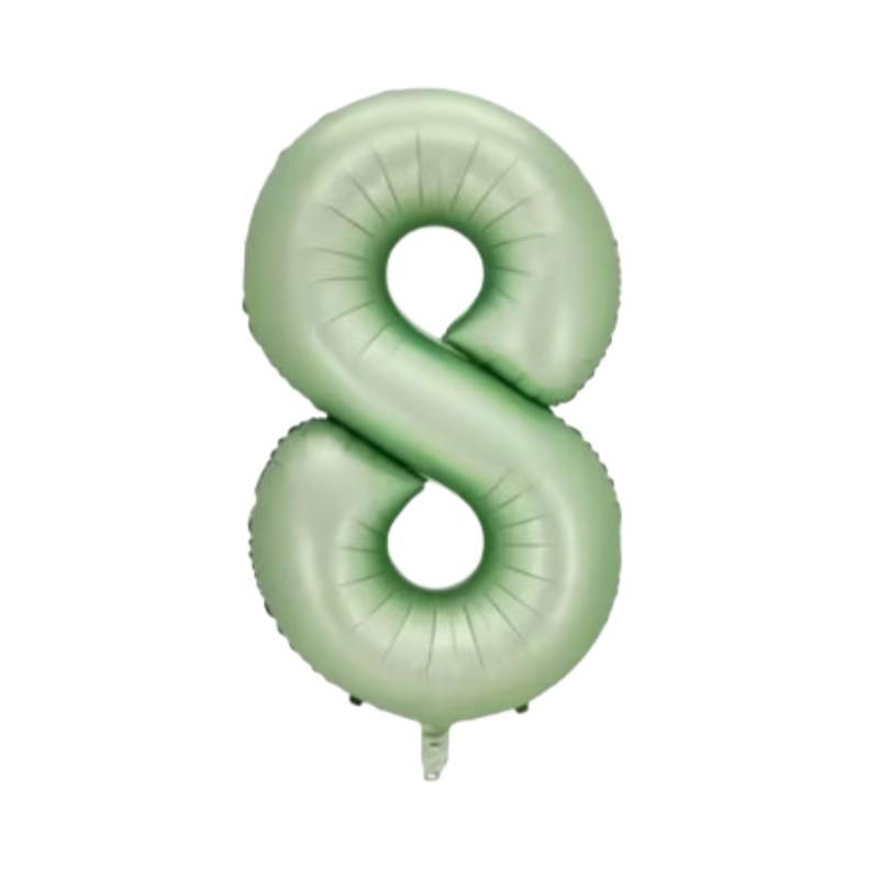 40-inch Olive Green Number Balloons for Forest Theme Birthday Party Decoration