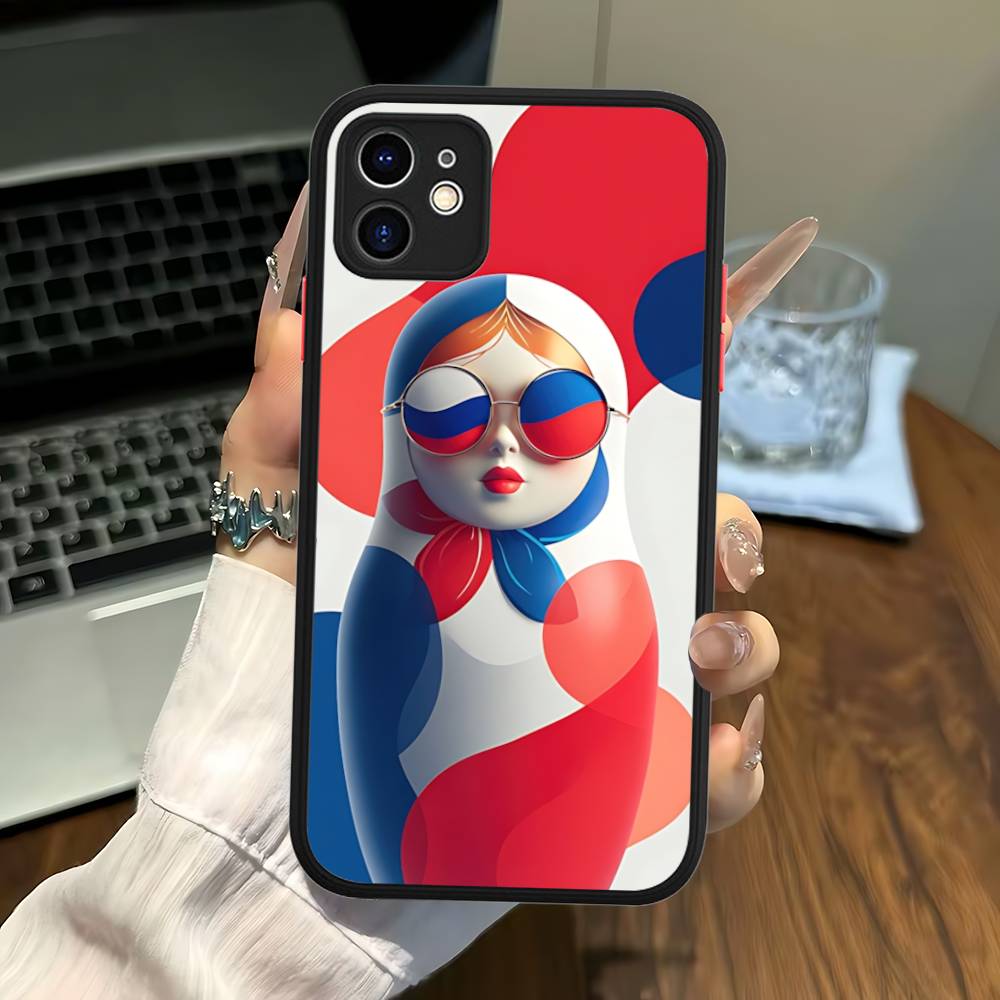 Classic Matryoshka Doll Phone Case For IPhone 16 15 14 11 12 13 Pro Max Plus 12 XS Max Back Cover Matte Case