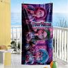 Demon Hunter Girls Customize Text Beach Towel Super Soft Microfiber Quickdry Fabric Perfect for Traveling Yoga Camping and Swimming
