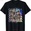 Spinning Cat Meme OIIAOIIA uiia Brainrot T-Shirt für Papa Mama Tochter vintage gewaschen Mann Grafik Dehnbar Streetwear Stilvoll Weich