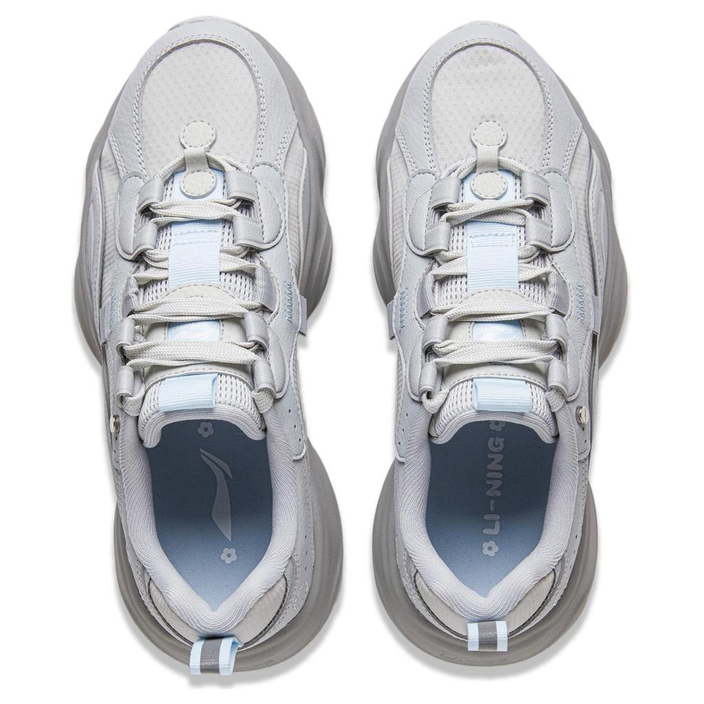 New LiNing Honey Cushioning Wear-Resistant Low-Top Casual Shoes Women's Gray AGCU246-2
