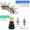 10pcs 5V1 Threaded AV Schrader Valve Core Balance Bike Scooter Bicycle Flat Bottom Nozzle Replacement Removal Tool Optional
