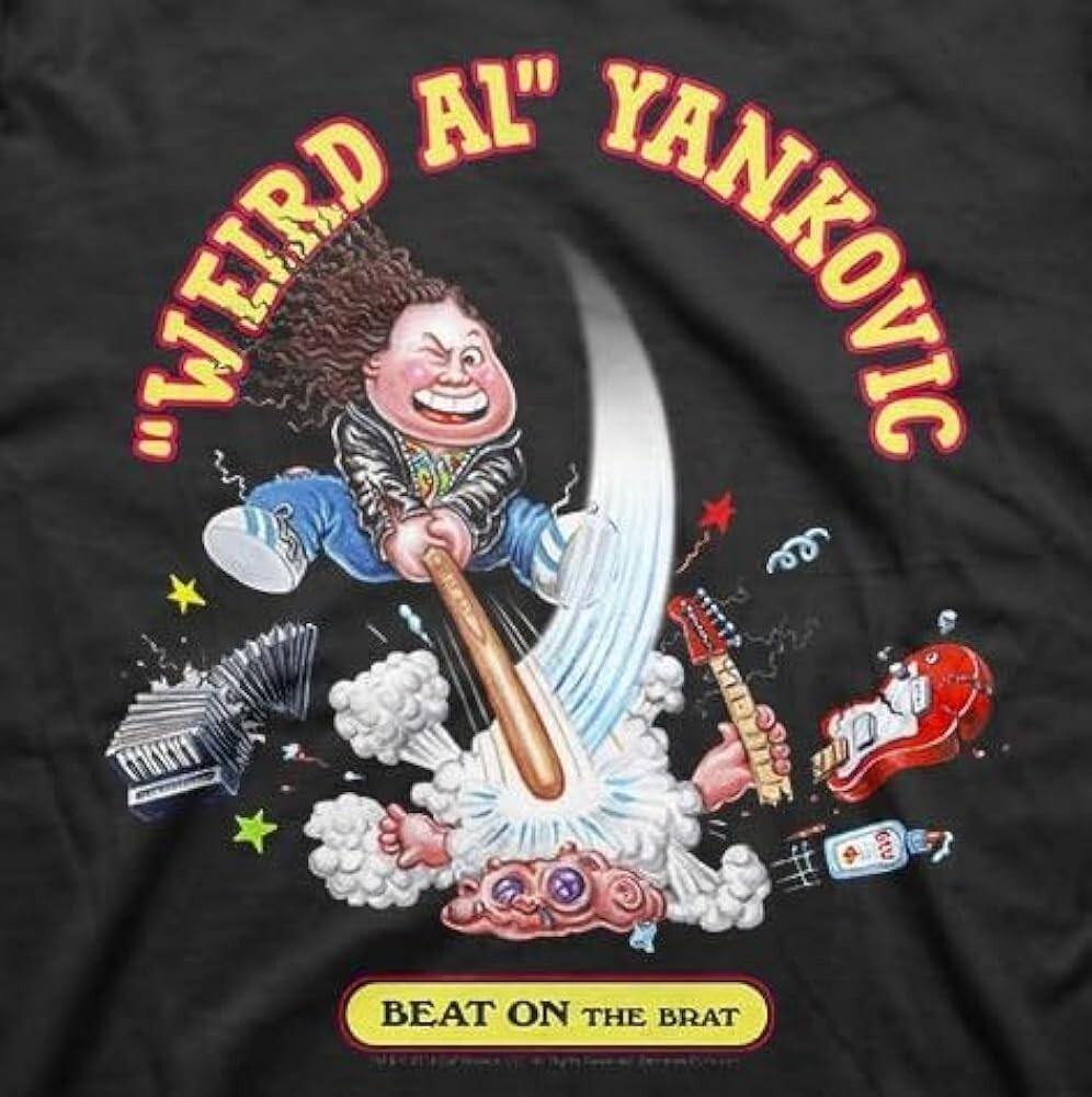 Weird Al Yankovic Beat on The Brat Мужская черная футболка с коротким рукавом EN012 Унисекс S