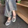 Fashion Retro Woman Shoes Round Toe Modis Female Footwear 2025 Comfortable Dress Flat Mary Janes Korean Shoes Round Toe Female Footwear