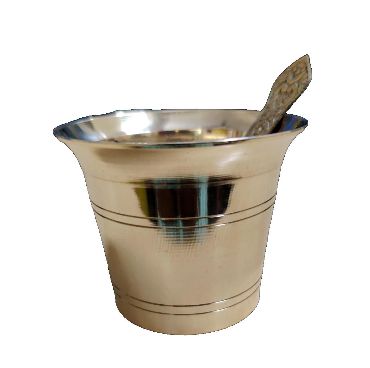 

@ Indian Traditional Brass Panchapatra For Pooja jal patra Set j441 Zr571-60%Off