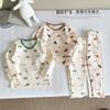 Kids Cartoon Pajama Set Cotton Sleepwear Boys Girls Home Wear